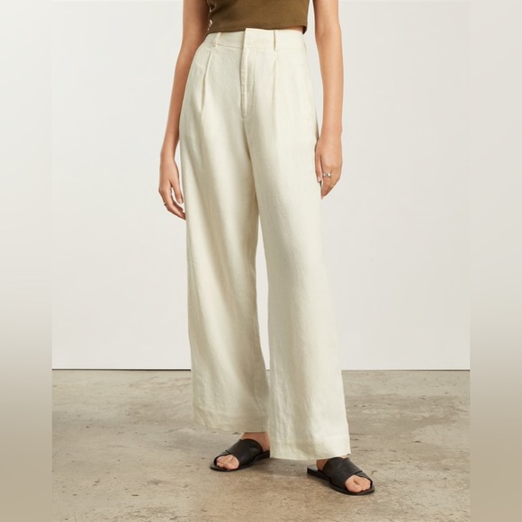 Everlane Pants - Everlane The Linen Way-High® Drape Pants in Canvas Size 0 NWT